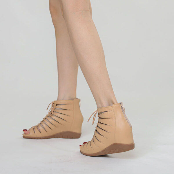 Roman-Inspired Hollow Wedge Sandals ?C Bunion-Friendly Summer Elegance