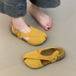 Bunion-Relief Slip-On Sandals with Cork Footbed