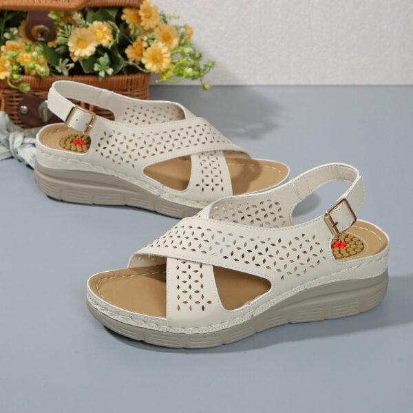 Orthopedic Cross-Strap Wedge Sandals