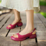 Soft Step Chunky Heel Sandals for Bunion Comfort