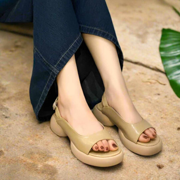 Soft Step Chunky Heel Sandals for Bunion Comfort