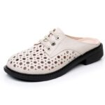 Breathable Backless Leather Shoes