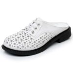 Breathable Backless Leather Shoes