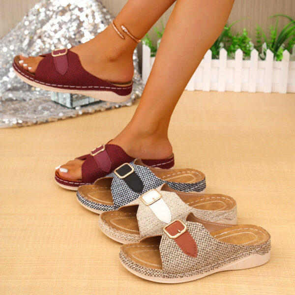 Bunion-Relief Slide Sandals with Cushioned Footbed
