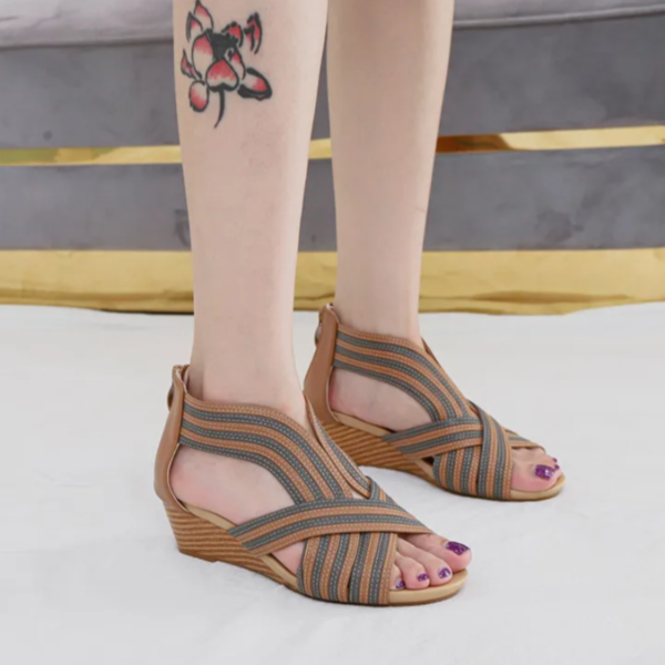 Boho-Chic Bunion-Friendly Wedge Sandals