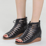 Roman-Inspired Hollow Wedge Sandals ?C Bunion-Friendly Summer Elegance