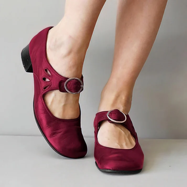 Vintage-Inspired Block Heel Sandals