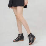 Roman-Inspired Hollow Wedge Sandals ?C Bunion-Friendly Summer Elegance