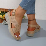 Orthopedic Cross-Strap Wedge Sandals