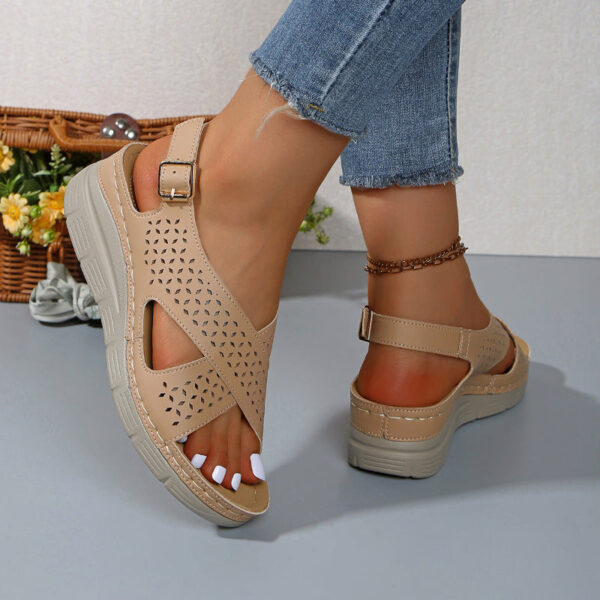 Orthopedic Cross-Strap Wedge Sandals