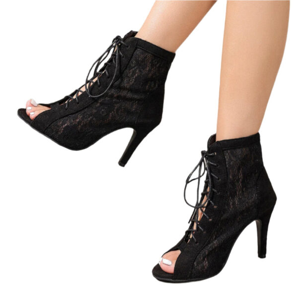 Supportive Lace-Up Heeled Bunion-Friendly Sandals