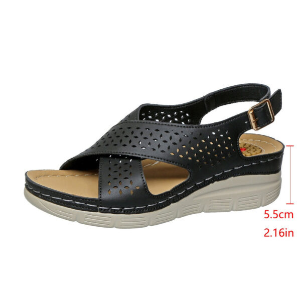 Orthopedic Cross-Strap Wedge Sandals
