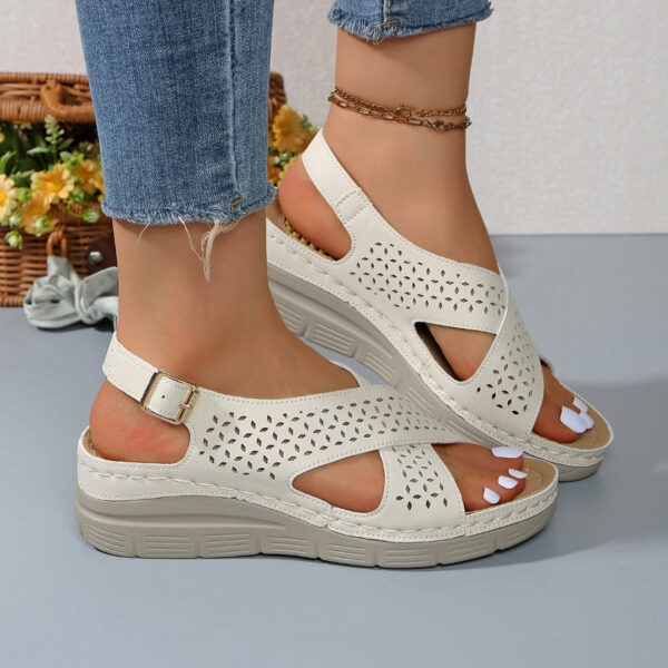 Orthopedic Cross-Strap Wedge Sandals