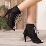 Supportive Lace-Up Heeled Bunion-Friendly Sandals