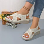 Orthopedic Cross-Strap Wedge Sandals