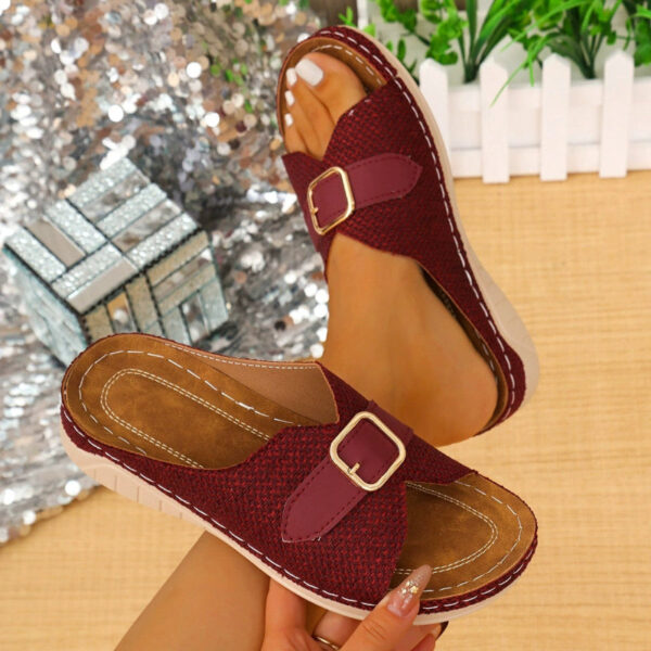 Bunion-Relief Slide Sandals with Cushioned Footbed