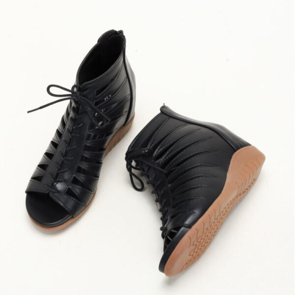 Roman-Inspired Hollow Wedge Sandals ?C Bunion-Friendly Summer Elegance