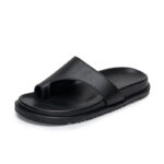 Genuine Leather Thick-Soled Flip-Flops