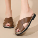 Bunion-Friendly Cross-Strap Sandals