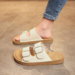 Women's Slippers with Buckle Strap Design for Lasting Comfort