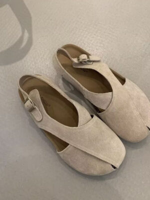 Bunion-Relief Slip-On Sandals with Cork Footbed