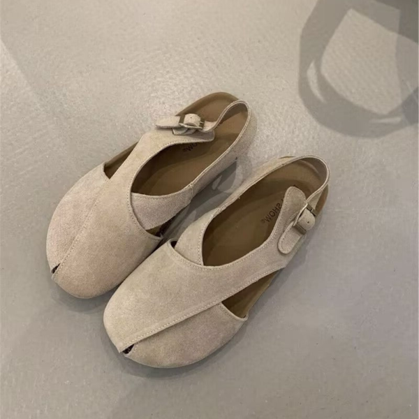 Bunion-Relief Slip-On Sandals with Cork Footbed