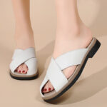 Bunion-Friendly Cross-Strap Sandals