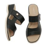 Women's Medium Heel Wedge Sandals with Orthotic Sole