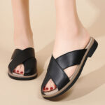 Bunion-Friendly Cross-Strap Sandals