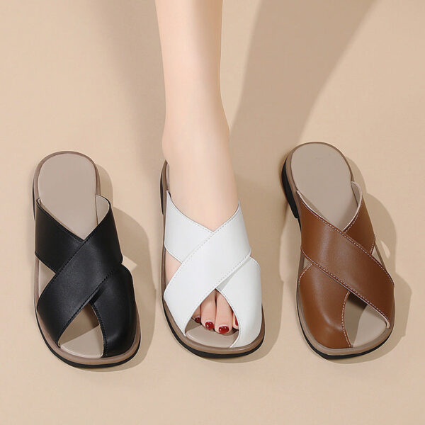 Bunion-Friendly Cross-Strap Sandals