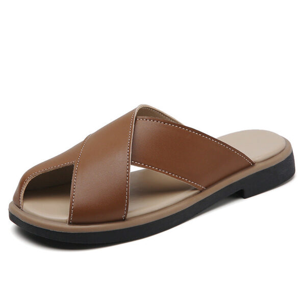Bunion-Friendly Cross-Strap Sandals