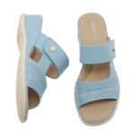 Women's Medium Heel Wedge Sandals with Orthotic Sole