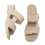 Women's Medium Heel Wedge Sandals with Orthotic Sole