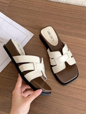 Women's Retro Wedge Heel Slippers