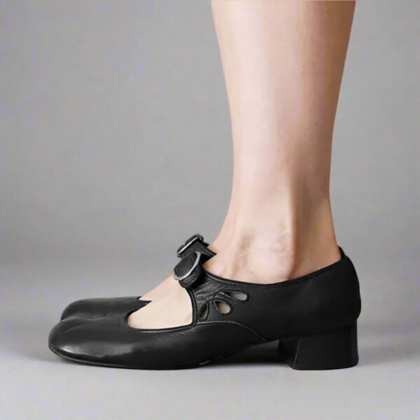 Vintage-Inspired Block Heel Sandals