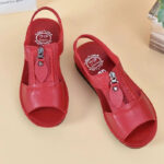 Breathable Lightweight Sandals for Bunions with Zipper Entry