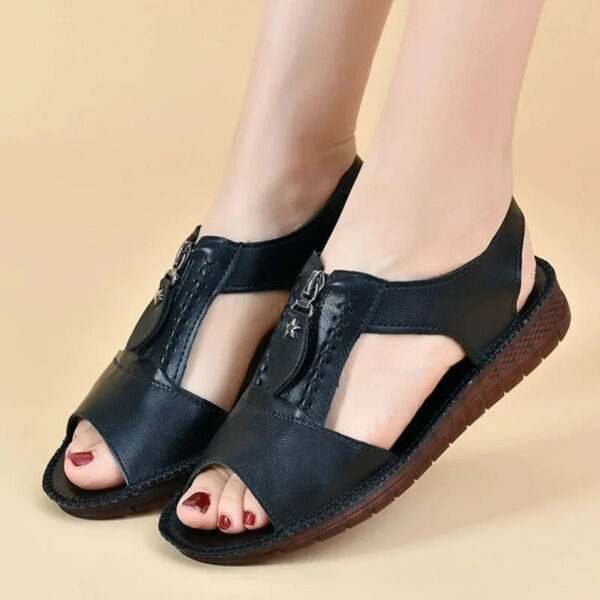 Breathable Lightweight Sandals for Bunions with Zipper Entry