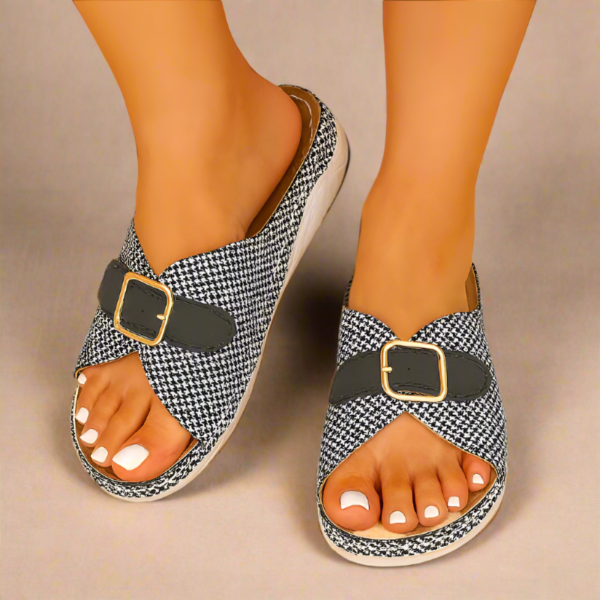 Bunion-Relief Slide Sandals with Cushioned Footbed