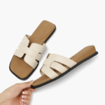 Fashionable French Style Square Toe Sandals
